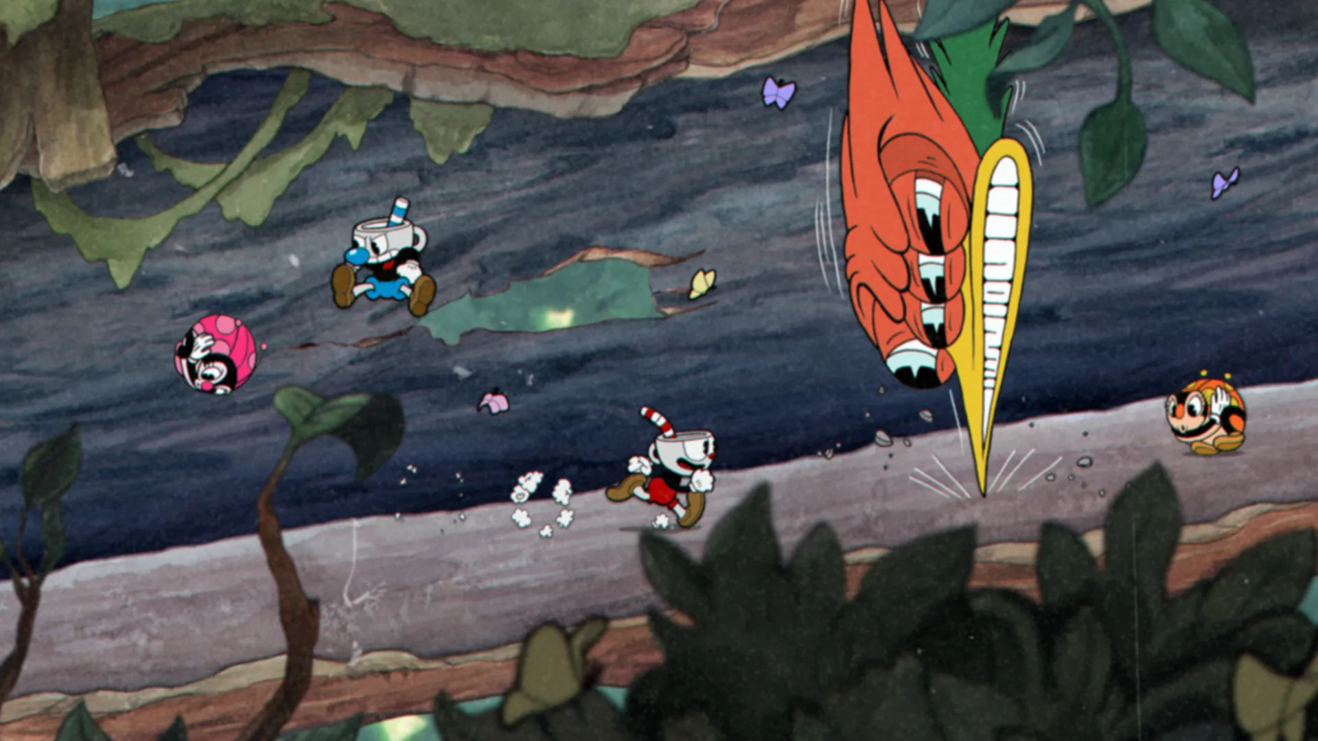 Cuphead en cooperativo local a dos jugadores