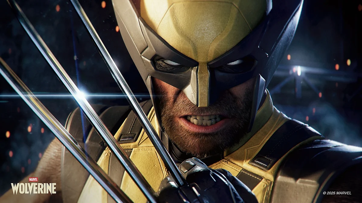Wolverine con garras extendidas en un entorno urbano de noche