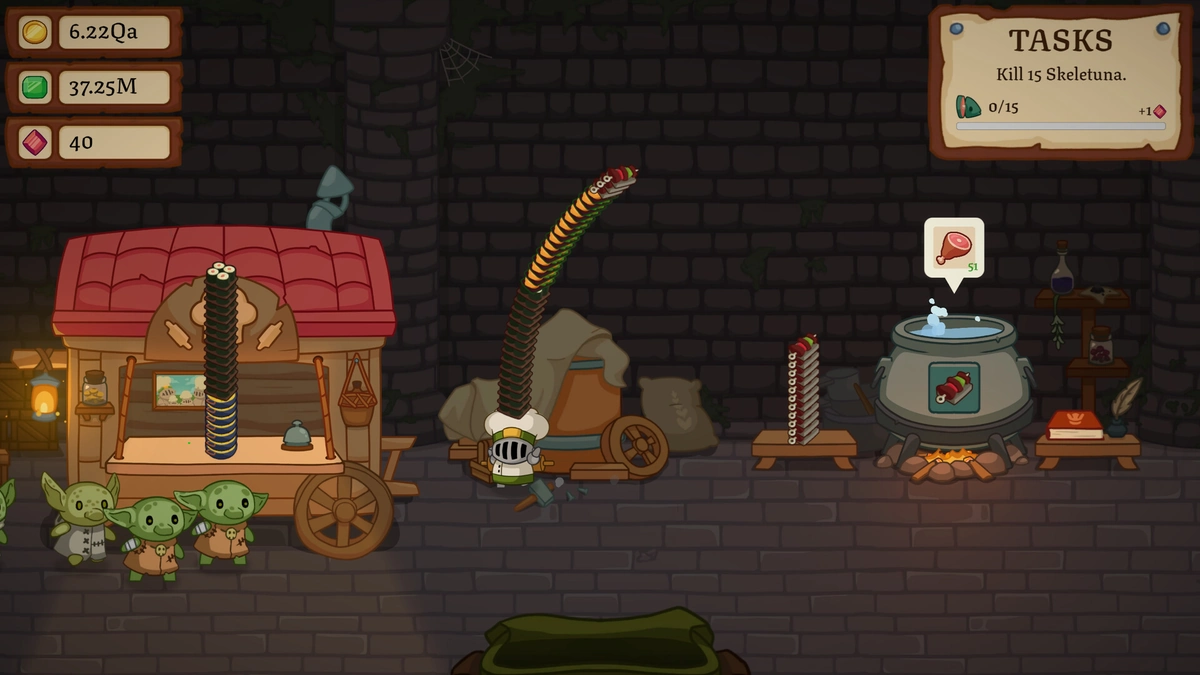 Chef Knight, mazmorras y cocina en un incremental de fantasía