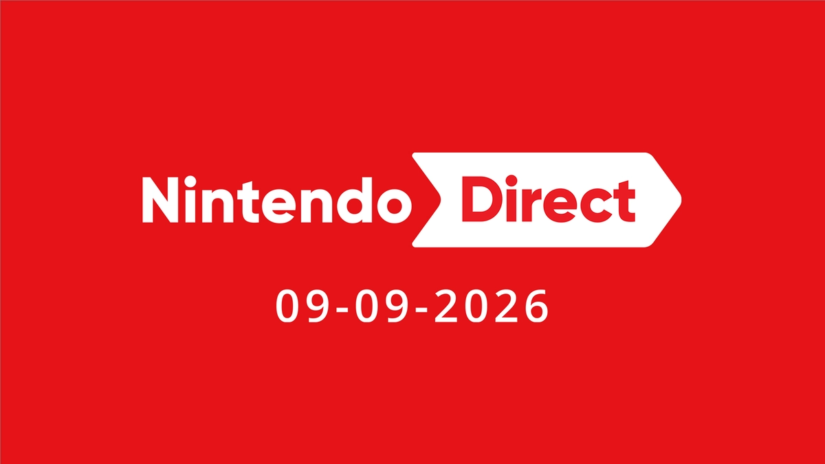Logo de Nintendo Direct con la fecha 09-09-2026 sobre fondo rojo